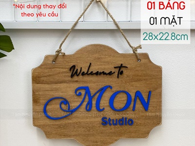 Bảng treo cửa nhiều kiểu đơn giản [Cute - Theo yêu cầu] KT khoảng 30x20cm YC-BANGHIEU-20